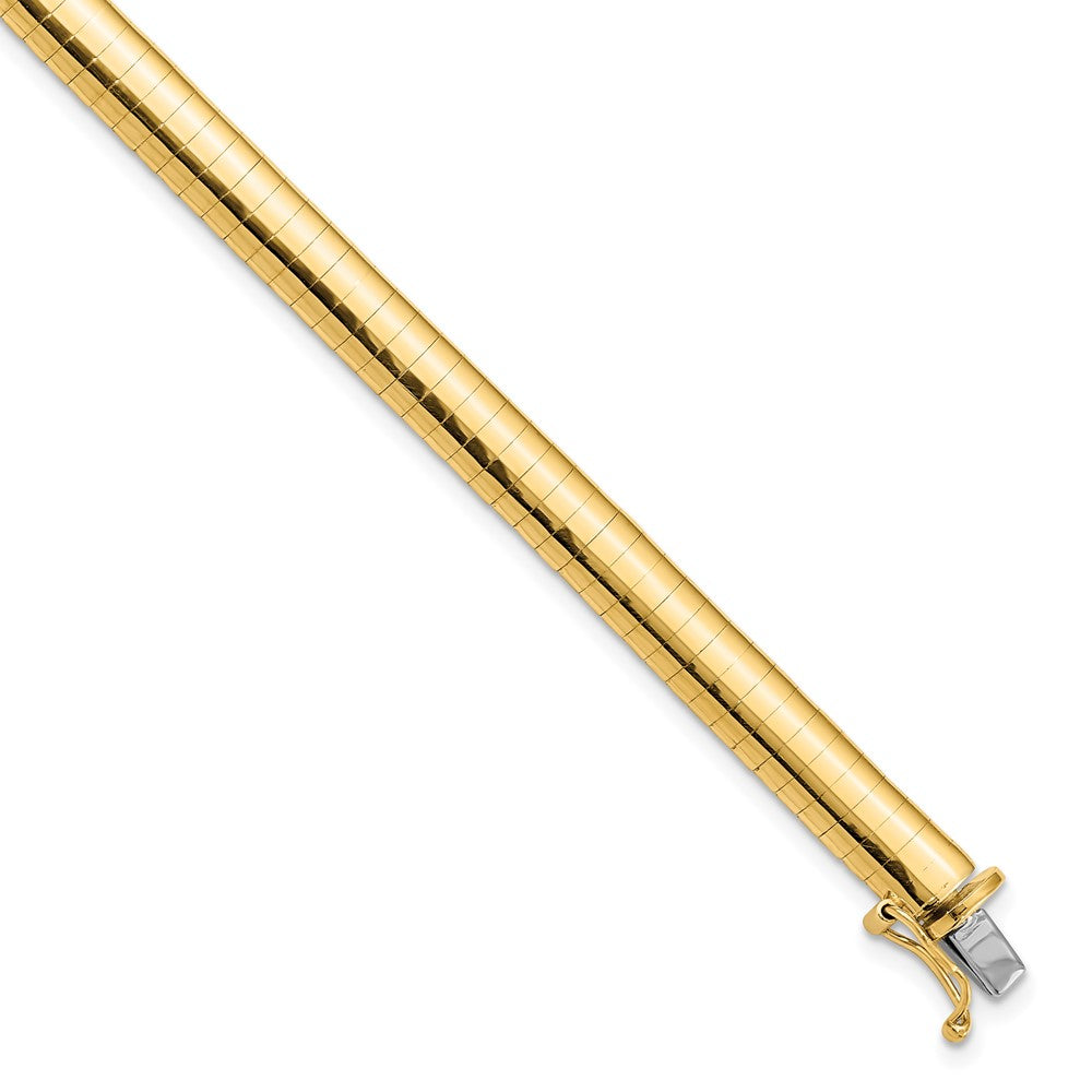 FJC Finejewelers 14 kt Yellow Gold 6mm Domed Omega Bracelet 8 Inches