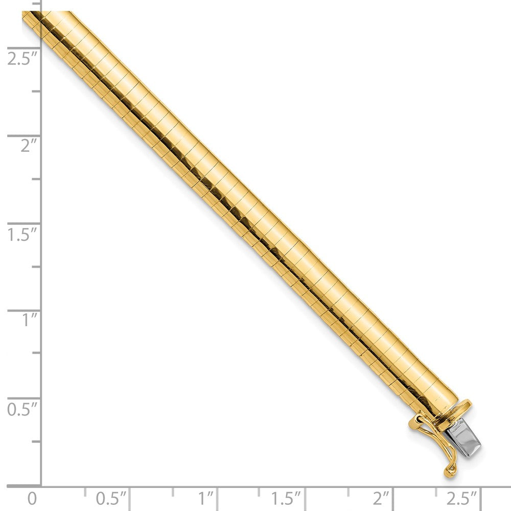 FJC Finejewelers 14 kt Yellow Gold 6mm Domed Omega Bracelet 8 Inches