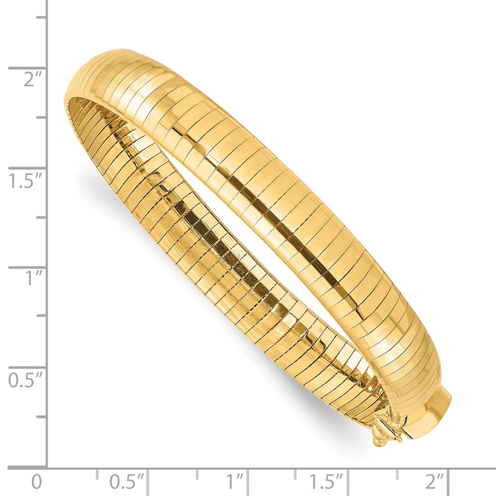 FJC Finejewelers 14 kt Yellow Gold Lightweight Domed Omega Bracelet 7 Inches x 8 mm