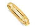 FJC Finejewelers 14 kt Yellow Gold Lightweight Domed Omega Bracelet 7 Inches x 8 mm