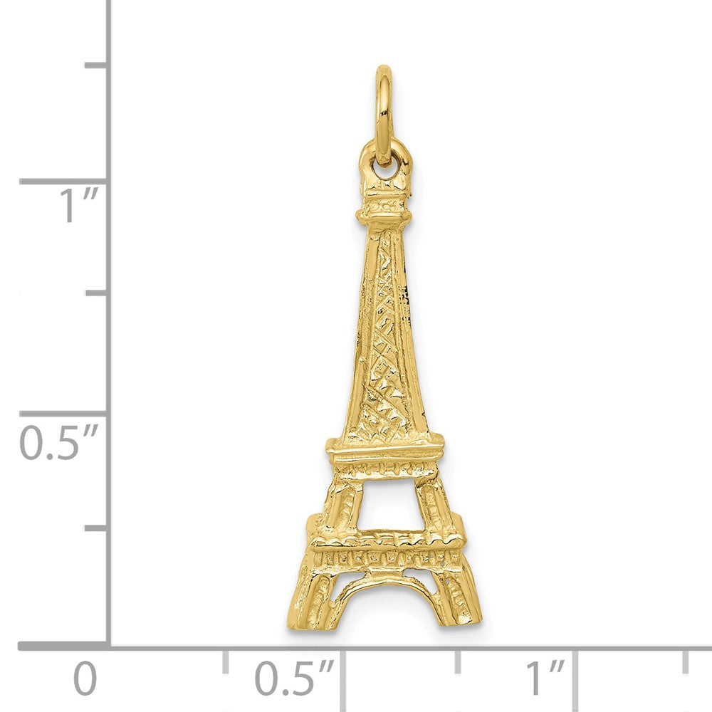 FJC Finejewelers 10 kt Yellow Gold Themed Eiffel Tower Charm