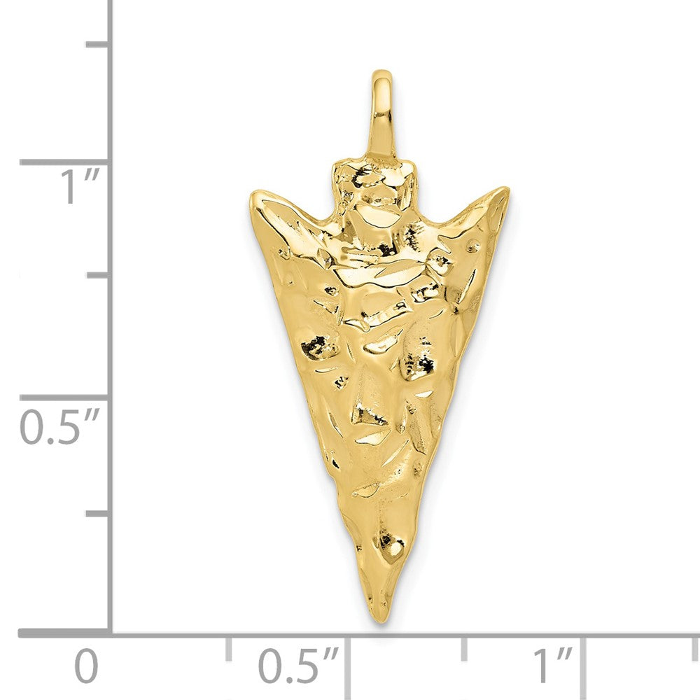 FJC Finejewelers 10 kt Yellow Gold Themed Arrow Head Charm 31 mm x 14 mm