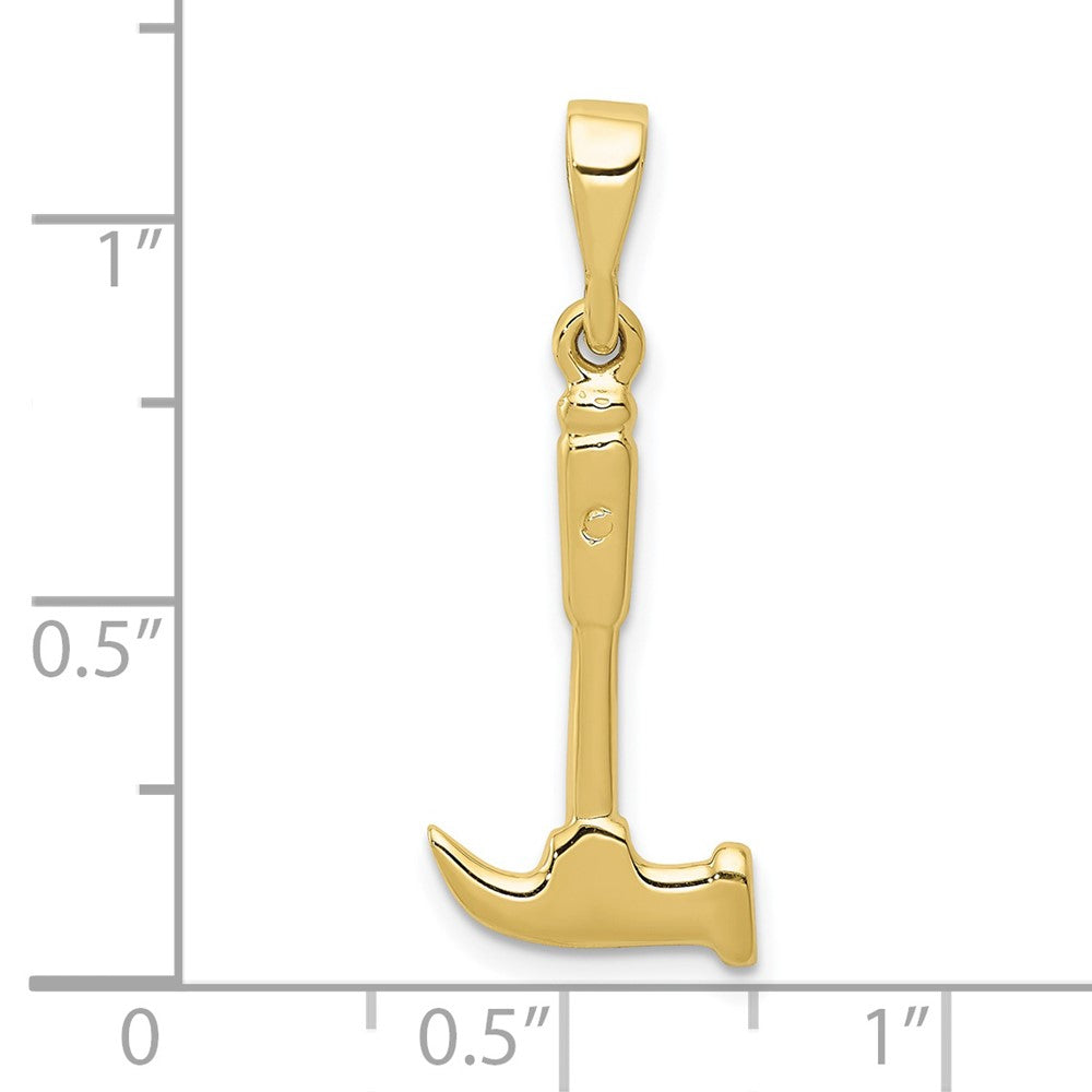 FJC Finejewelers 10 kt Yellow Gold Themed Hammer Charm 30 mm x 10 mm