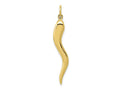FJC Finejewelers 10 kt Yellow Gold Themed Large Italian Horn Charm 40 mm x 5 mm