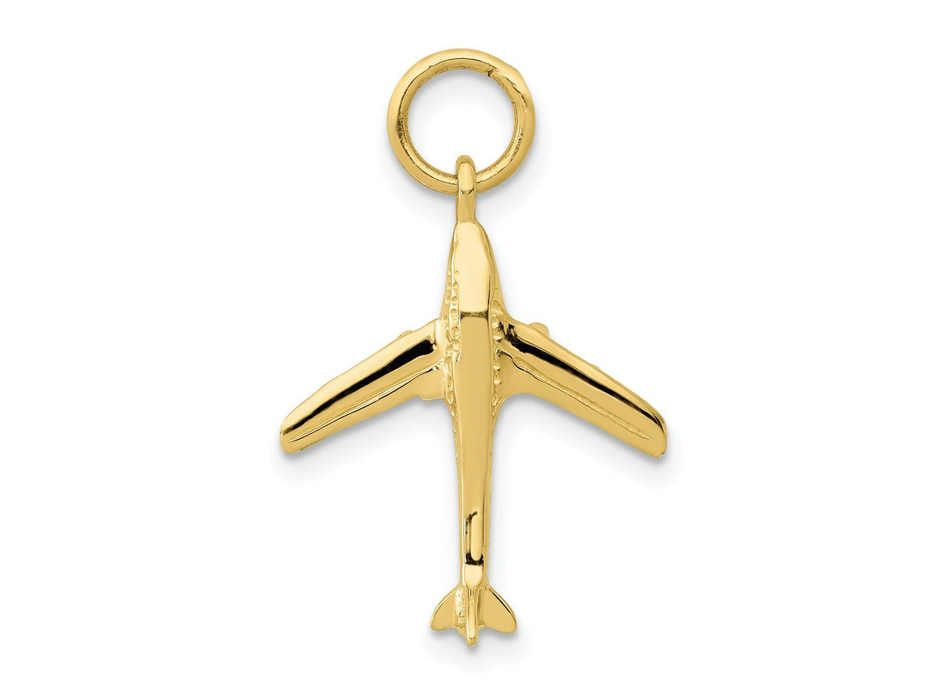 FJC Finejewelers 10 kt Yellow Gold Themed Jet Charm 23 mm x 16 mm