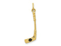 FJC Finejewelers 10 kt Yellow Gold Enameled Themed y Hockey Stick with Enamel Charm 29 mm x 9 mm
