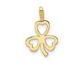 FJC Finejewelers 10 kt Yellow Gold Themed Heart Clover Charm 15 mm x 10 mm