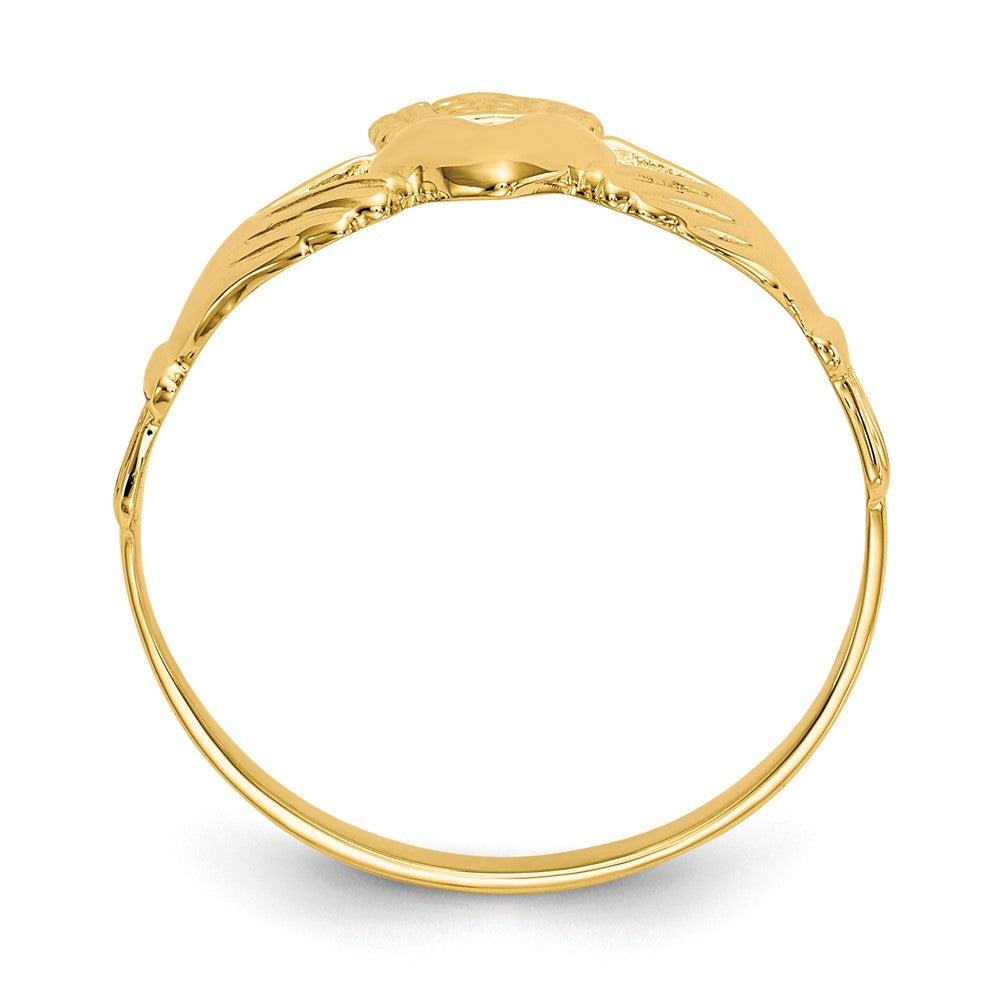 FJC Finejewelers 10 kt Yellow Gold Polished Claddagh Ring