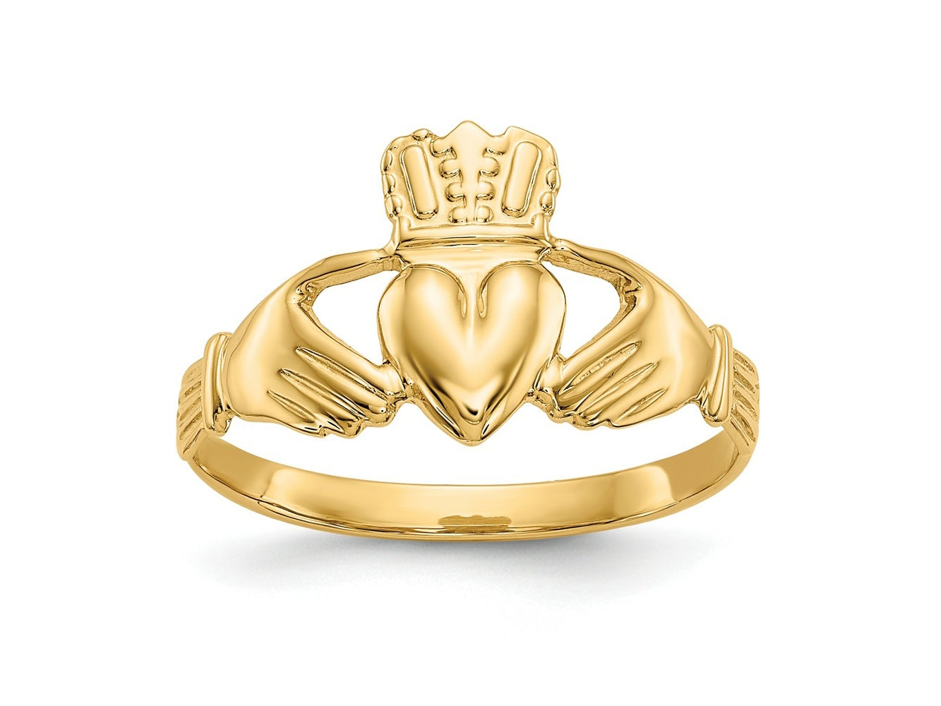 FJC Finejewelers 10 kt Yellow Gold Polished Claddagh Ring