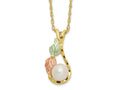 FJC Finejewelers 10 kt Tri Color Gold  w/12K Accents Fresh Water Cultured Pearl Black Hills Gold Necklace