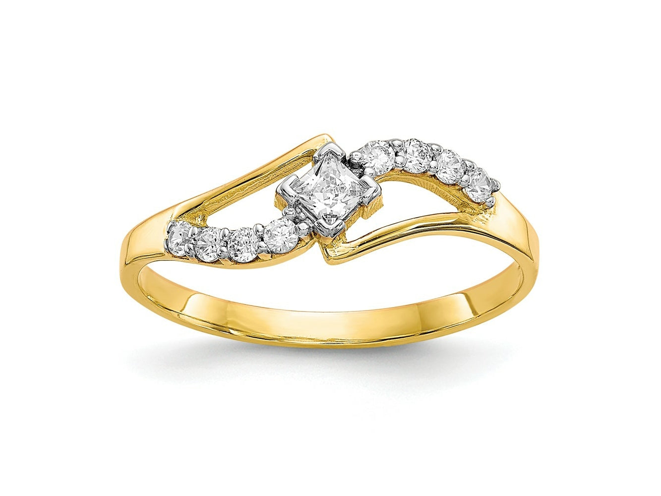 FJC Finejewelers 10 kt Yellow Gold CZ Ring