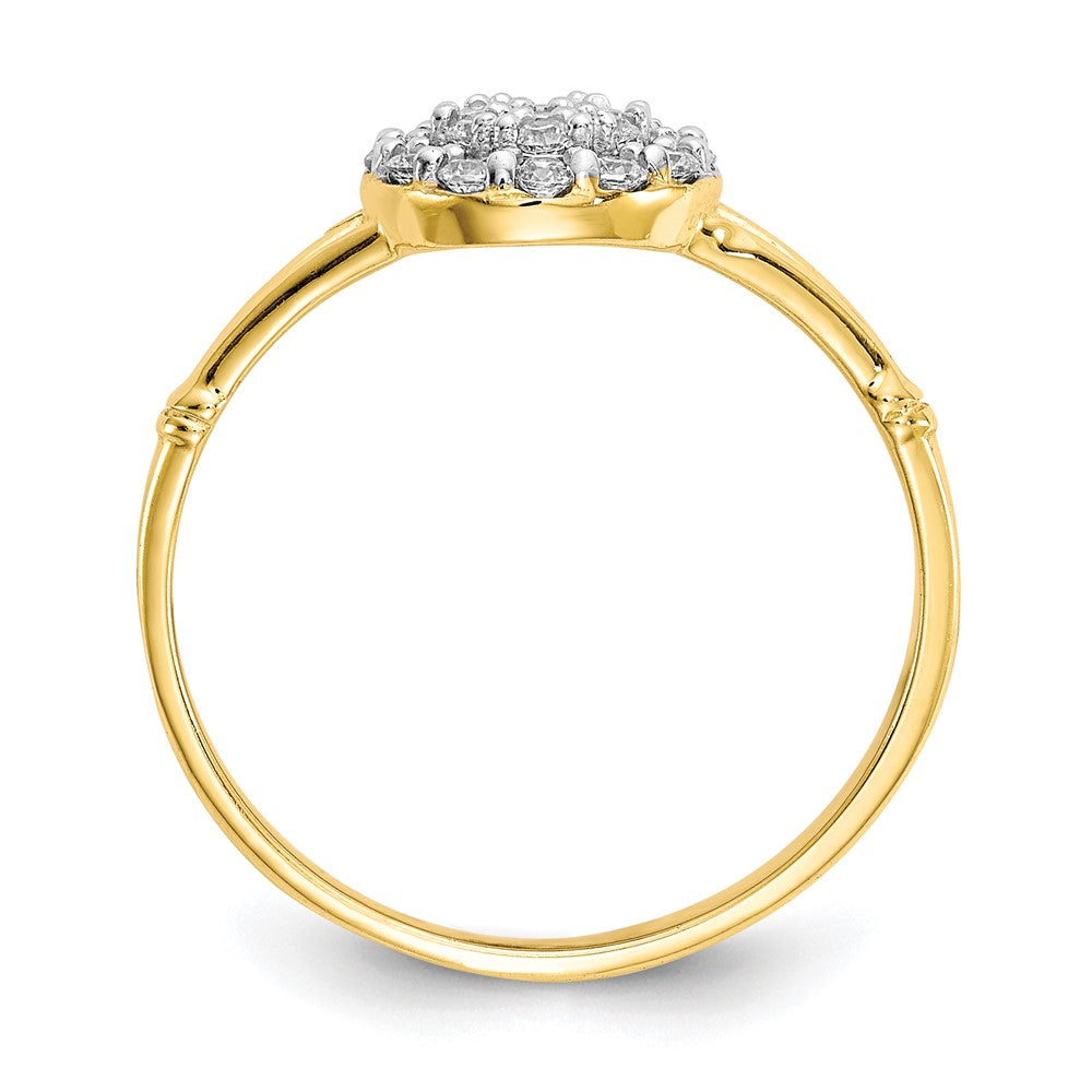 FJC Finejewelers 10 kt Yellow Gold CZ  Round Cluster Ring