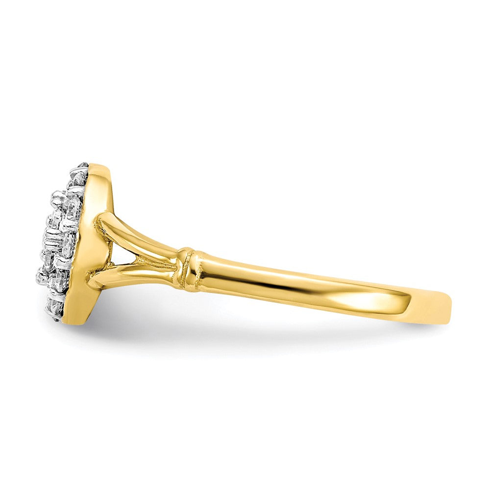 FJC Finejewelers 10 kt Yellow Gold CZ  Round Cluster Ring