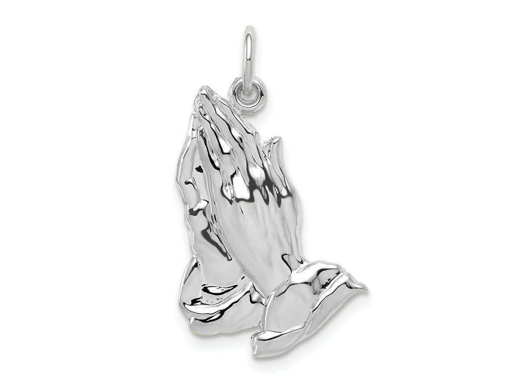 FJC Finejewelers 10 kt White Gold Themed w Praying Hands Charm 26 mm x 15 mm