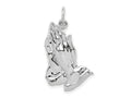 FJC Finejewelers 10 kt White Gold Themed w Praying Hands Charm 26 mm x 15 mm
