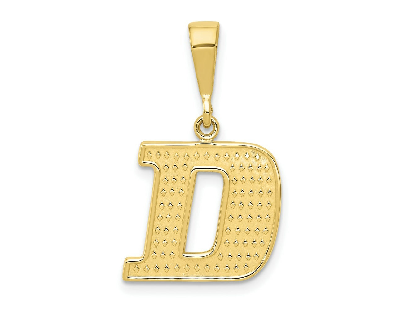 FJC Finejewelers 10 kt Yellow Gold Themed Initial D Charm 26 mm x 15 mm