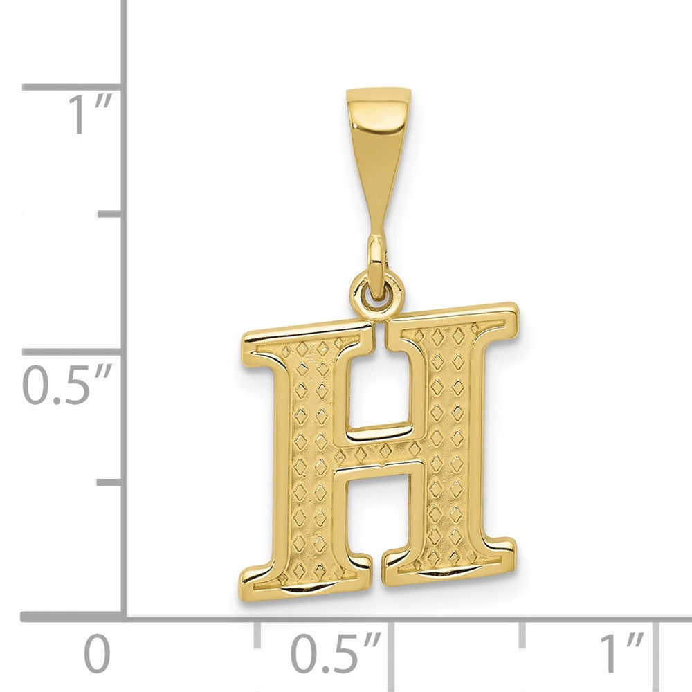 FJC Finejewelers 10 kt Yellow Gold Themed Initial H Charm
