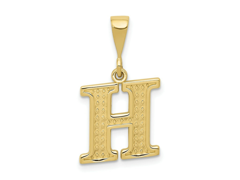 FJC Finejewelers 10 kt Yellow Gold Themed Initial H Charm