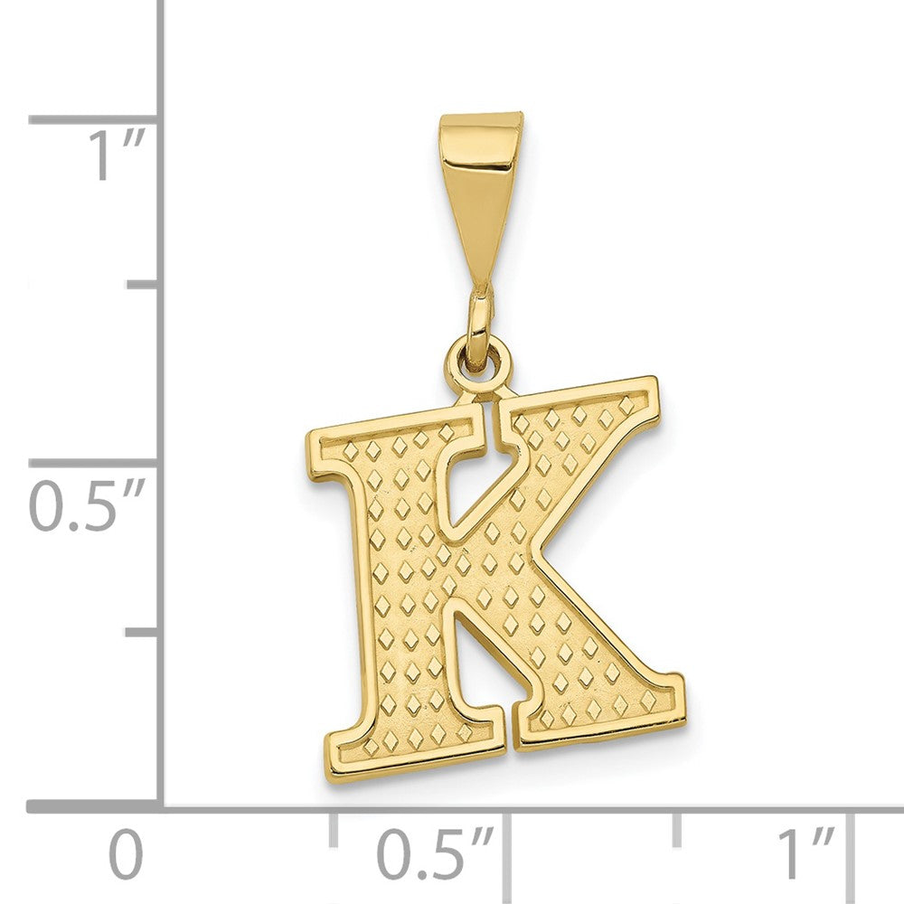FJC Finejewelers 10 kt Yellow Gold Themed Initial K Charm