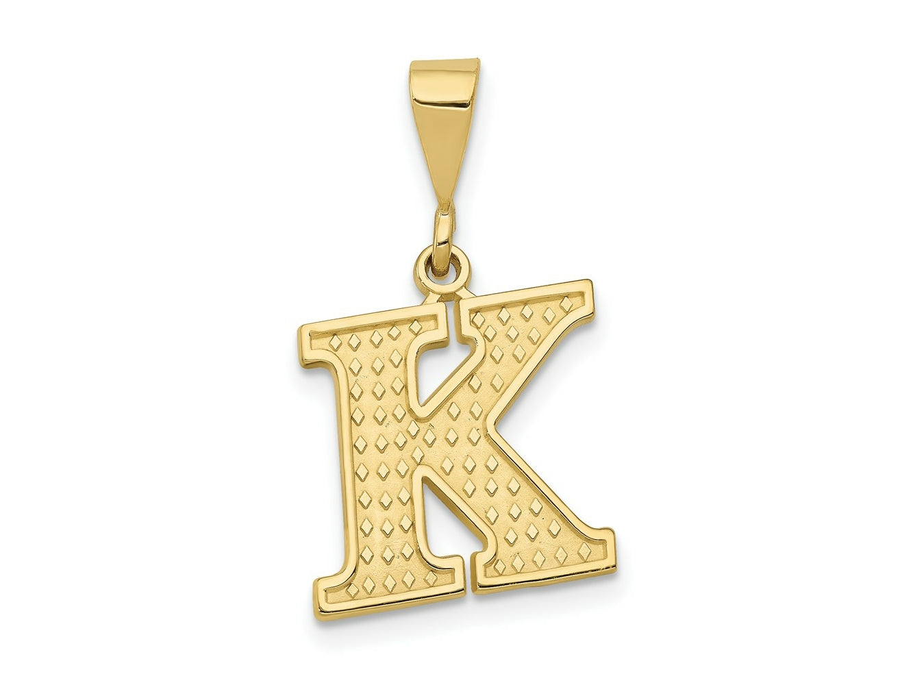 FJC Finejewelers 10 kt Yellow Gold Themed Initial K Charm