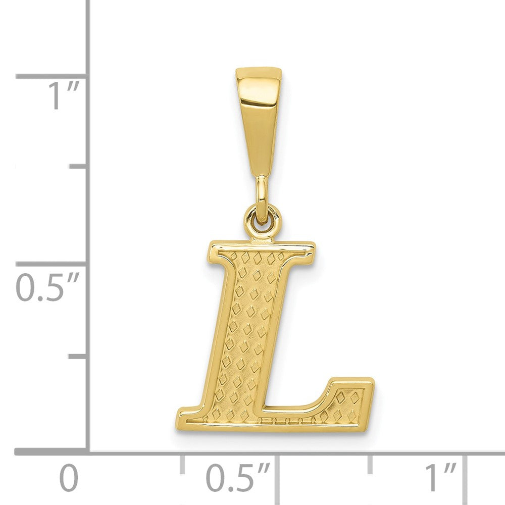 FJC Finejewelers 10 kt Yellow Gold Themed Initial L Charm
