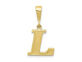 FJC Finejewelers 10 kt Yellow Gold Themed Initial L Charm