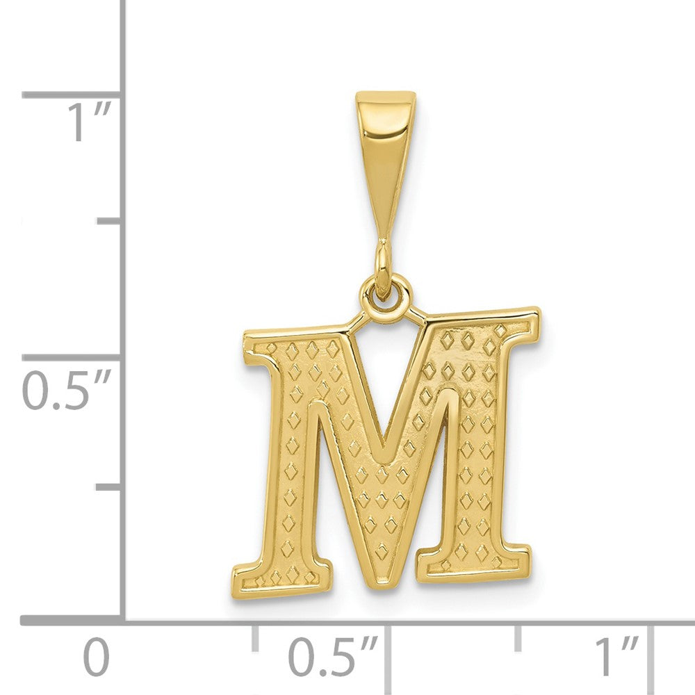 FJC Finejewelers 10 kt Yellow Gold Themed Initial M Charm