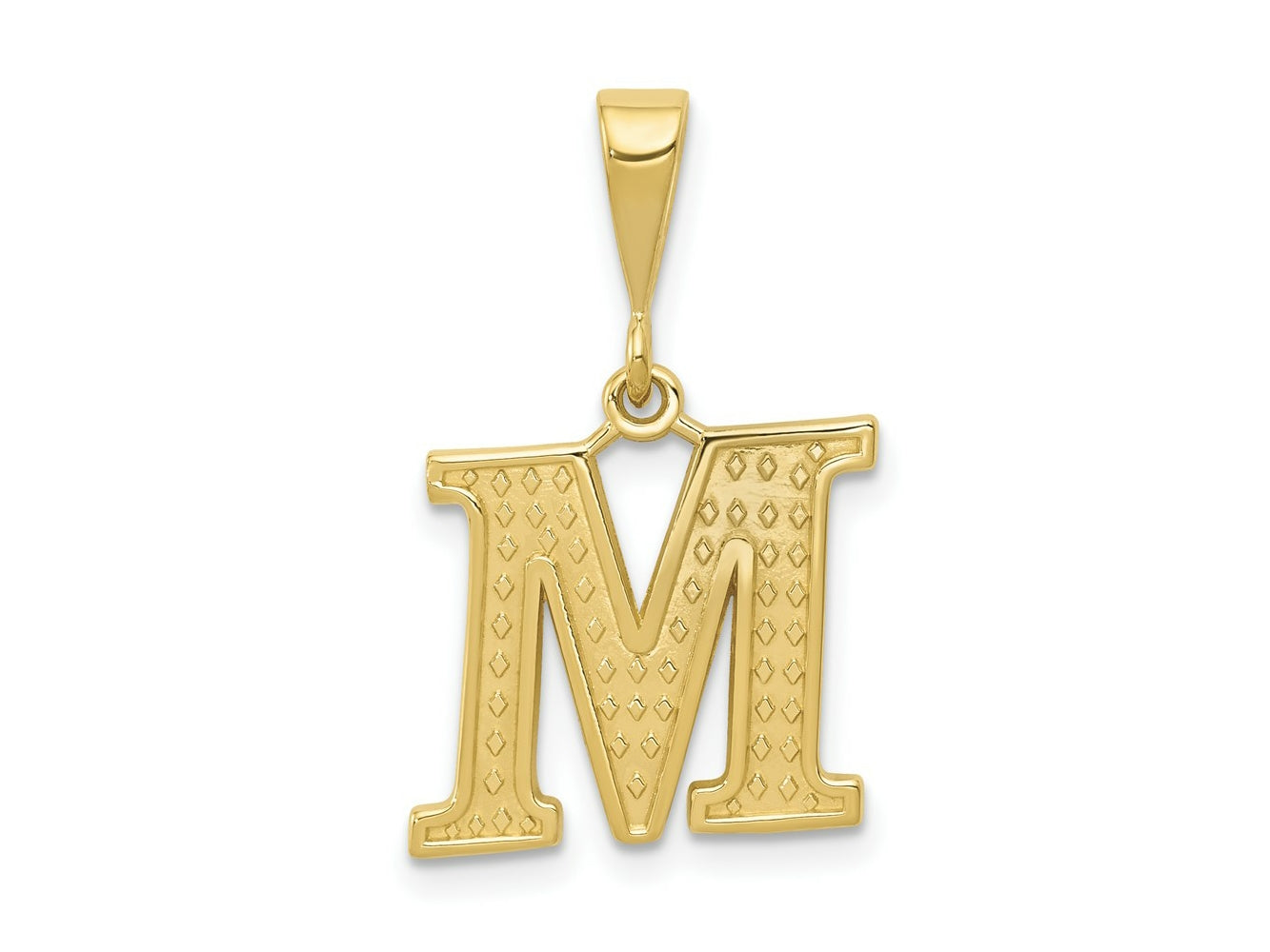 FJC Finejewelers 10 kt Yellow Gold Themed Initial M Charm