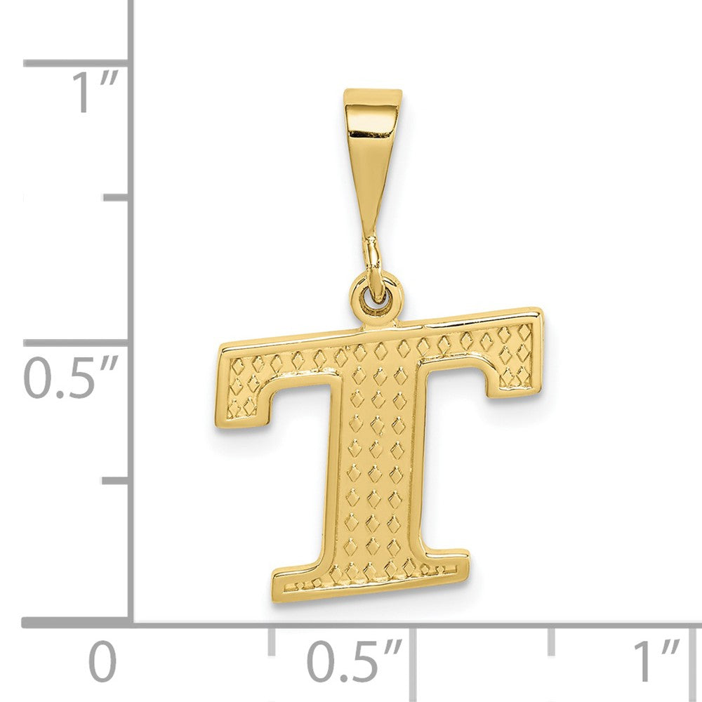FJC Finejewelers 10 kt Yellow Gold Themed Initial T Charm