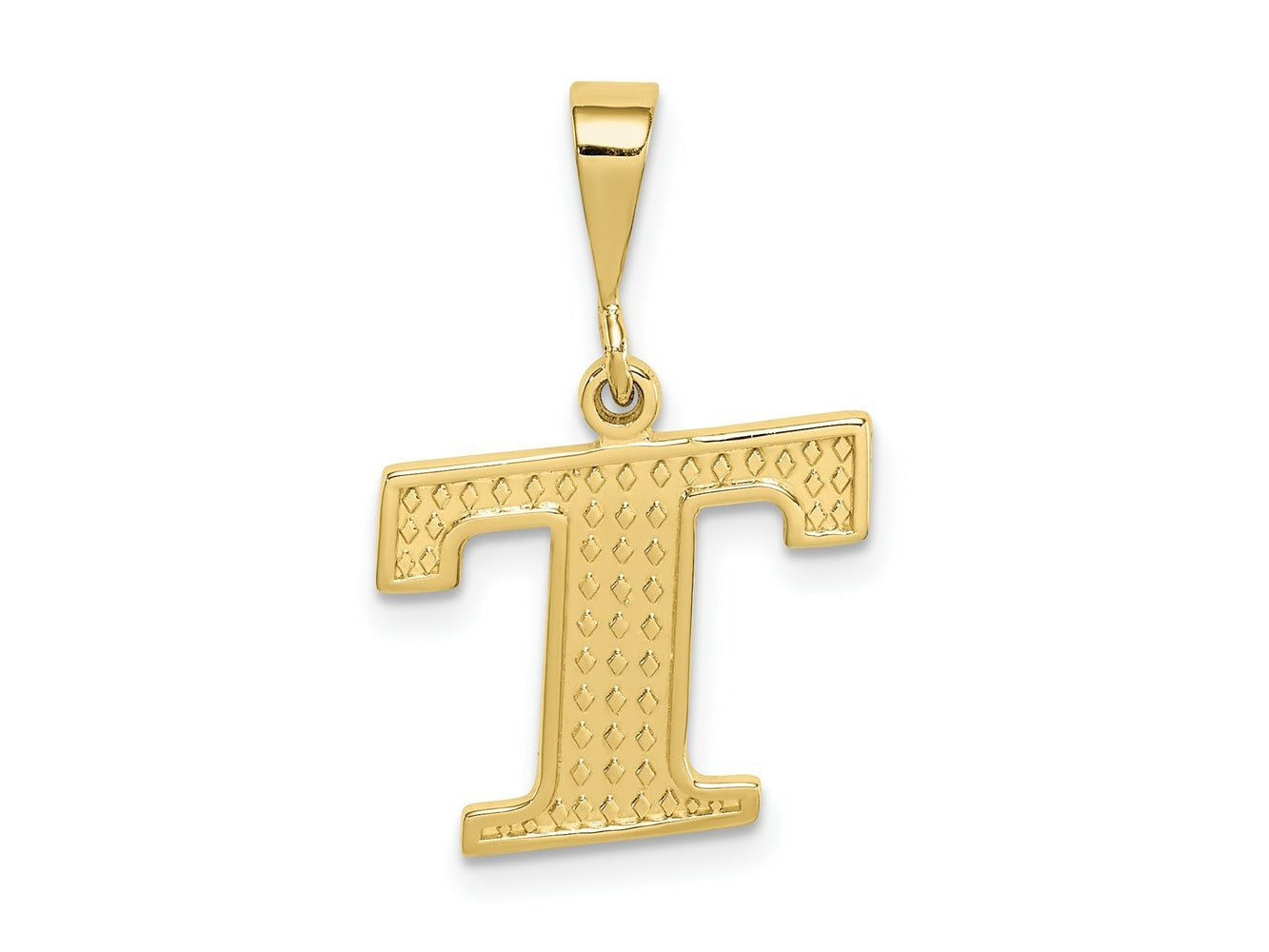 FJC Finejewelers 10 kt Yellow Gold Themed Initial T Charm