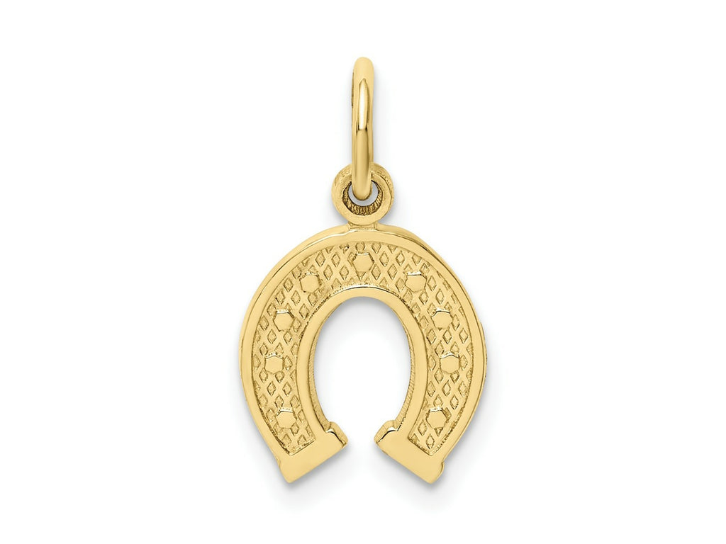 FJC Finejewelers 10 kt Yellow Gold Themed Horseshoe Charm 20 mm x 10 mm