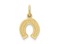 FJC Finejewelers 10 kt Yellow Gold Themed Horseshoe Charm 20 mm x 10 mm