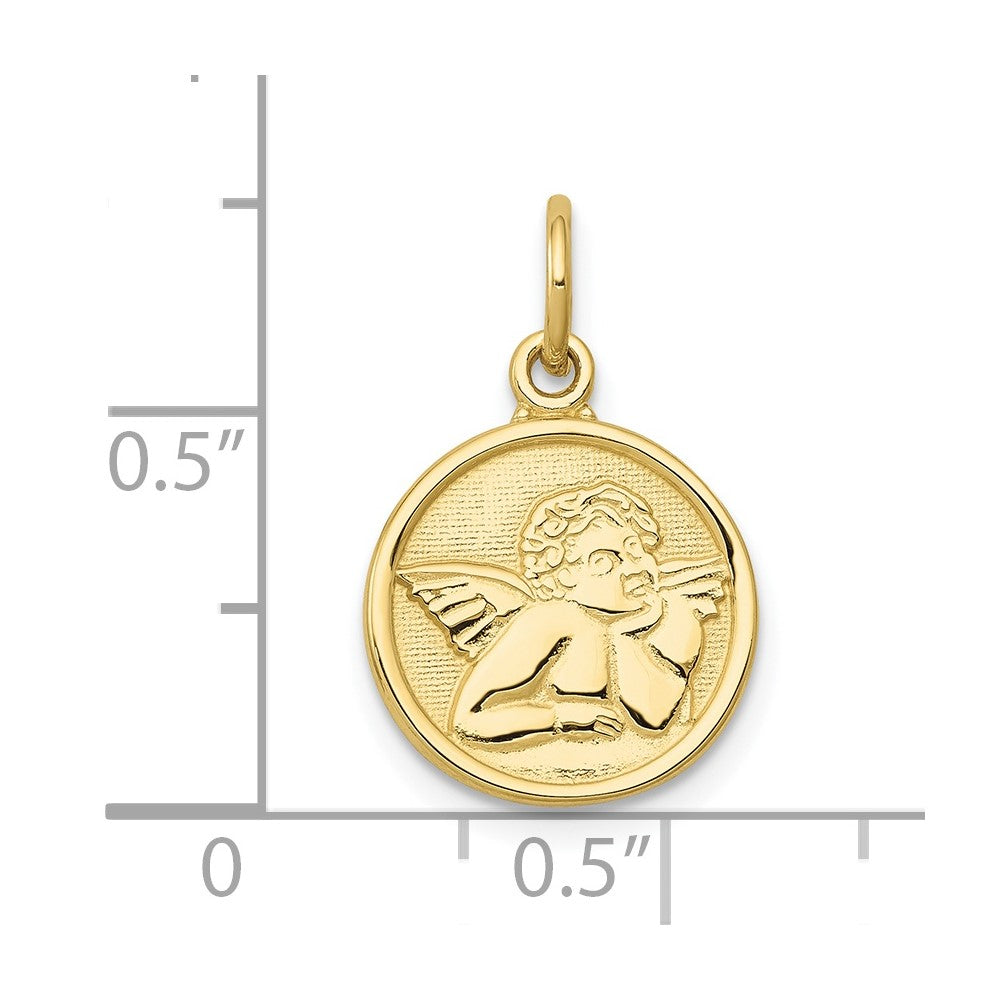 FJC Finejewelers 10 kt Yellow Gold Themed Polished Angel Charm 21 mm x 13 mm