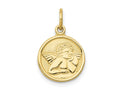 FJC Finejewelers 10 kt Yellow Gold Themed Polished Angel Charm 21 mm x 13 mm