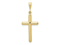 FJC Finejewelers 10 kt Yellow Gold Themed Cross Charm 42 mm x 17 mm