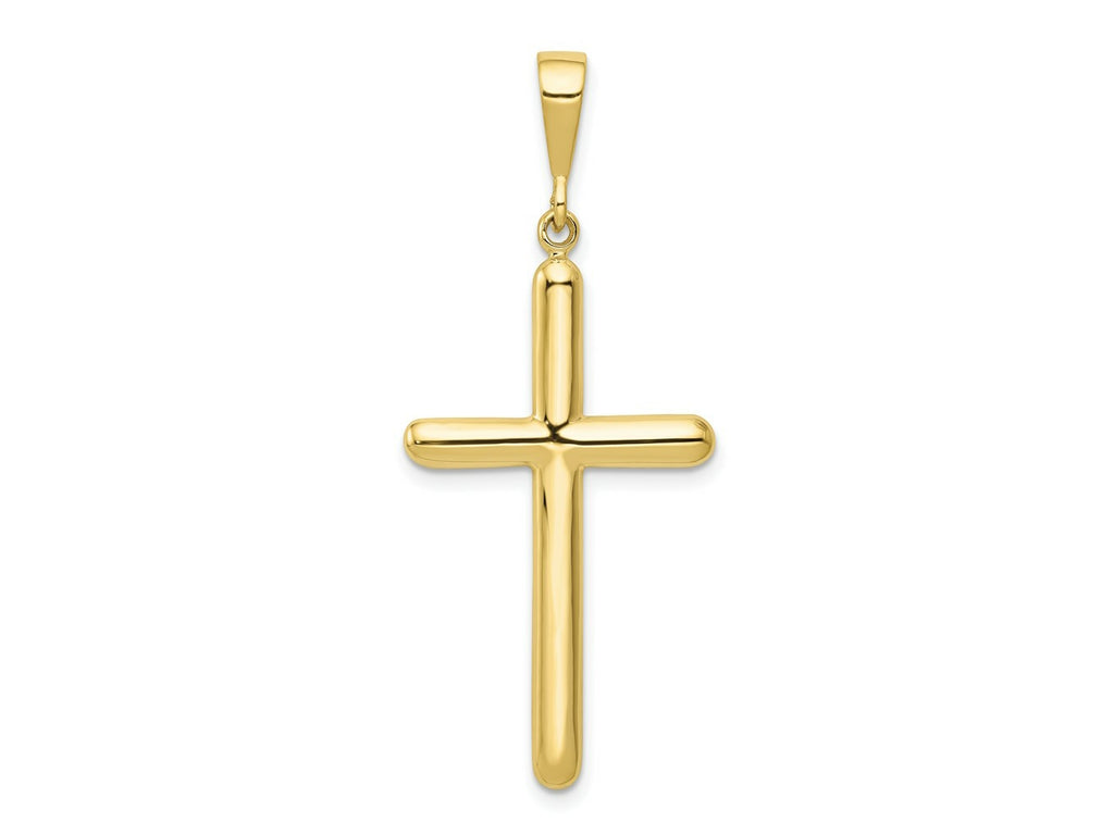 FJC Finejewelers 10 kt Yellow Gold Themed Cross Charm 46 mm x 20 mm
