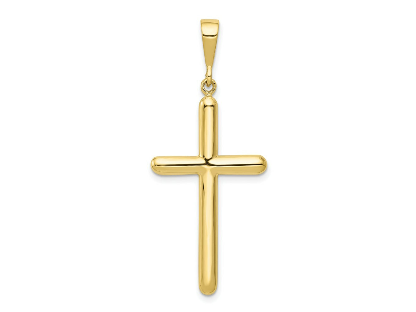 FJC Finejewelers 10 kt Yellow Gold Themed Cross Charm 46 mm x 20 mm