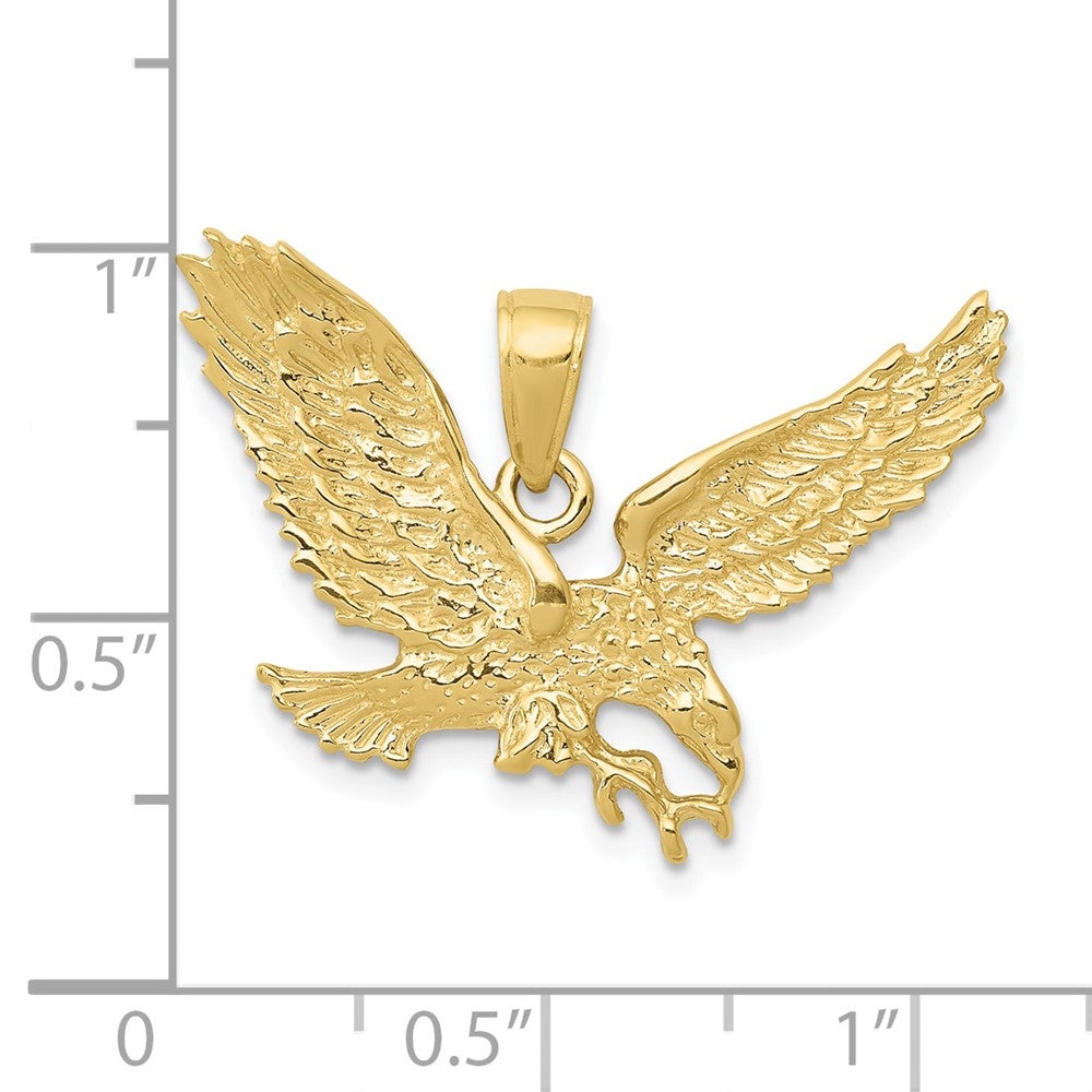 FJC Finejewelers 10 kt Yellow Gold Themed Solid Polished Eagle Charm 19 mm x 29 mm