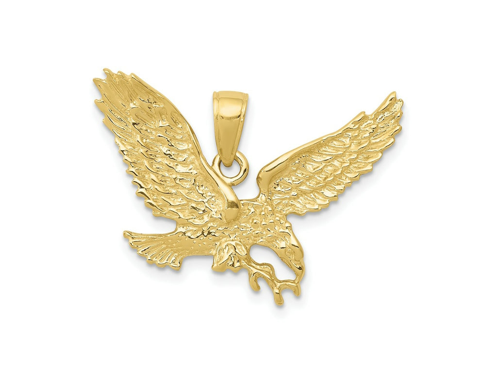 FJC Finejewelers 10 kt Yellow Gold Themed Solid Polished Eagle Charm 19 mm x 29 mm