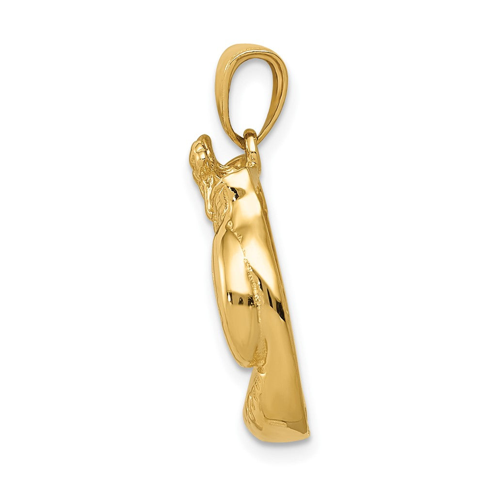 FJC Finejewelers 10 kt Yellow Gold Solid Polished Open-Backed Boxing Gloves Charm 25 x 17 mm