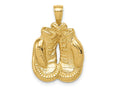 FJC Finejewelers 10 kt Yellow Gold Solid Polished Open-Backed Boxing Gloves Charm 25 x 17 mm