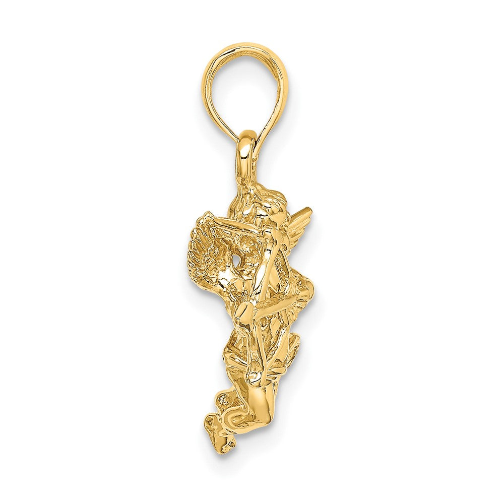FJC Finejewelers 10 kt Yellow Gold Cupid with Bow and Arrow Charm 22 x 17 mm