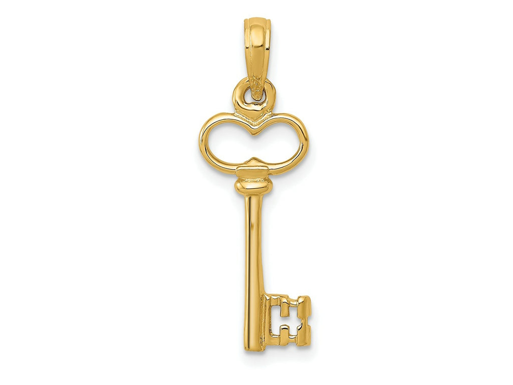 FJC Finejewelers 10 kt Yellow Gold Polished 3-D Key Charm 26 x 9 mm