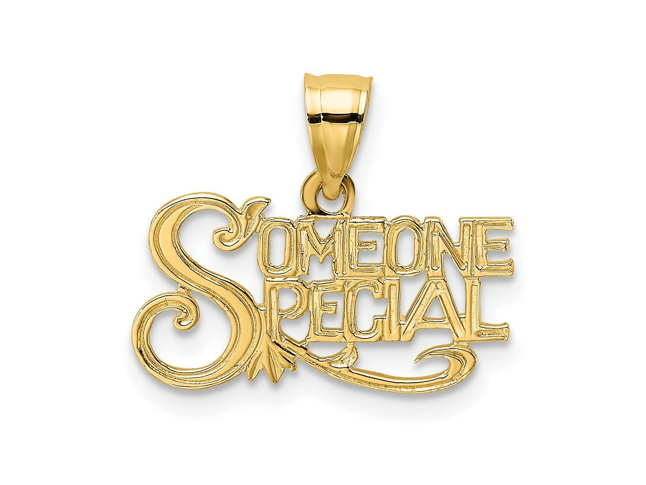 FJC Finejewelers 10 kt Yellow Gold SOMEONE SPECIAL Charm 12 x 17 mm