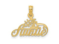 FJC Finejewelers 10 kt Yellow Gold #1 AUNTIE Charm 13 x 19 mm