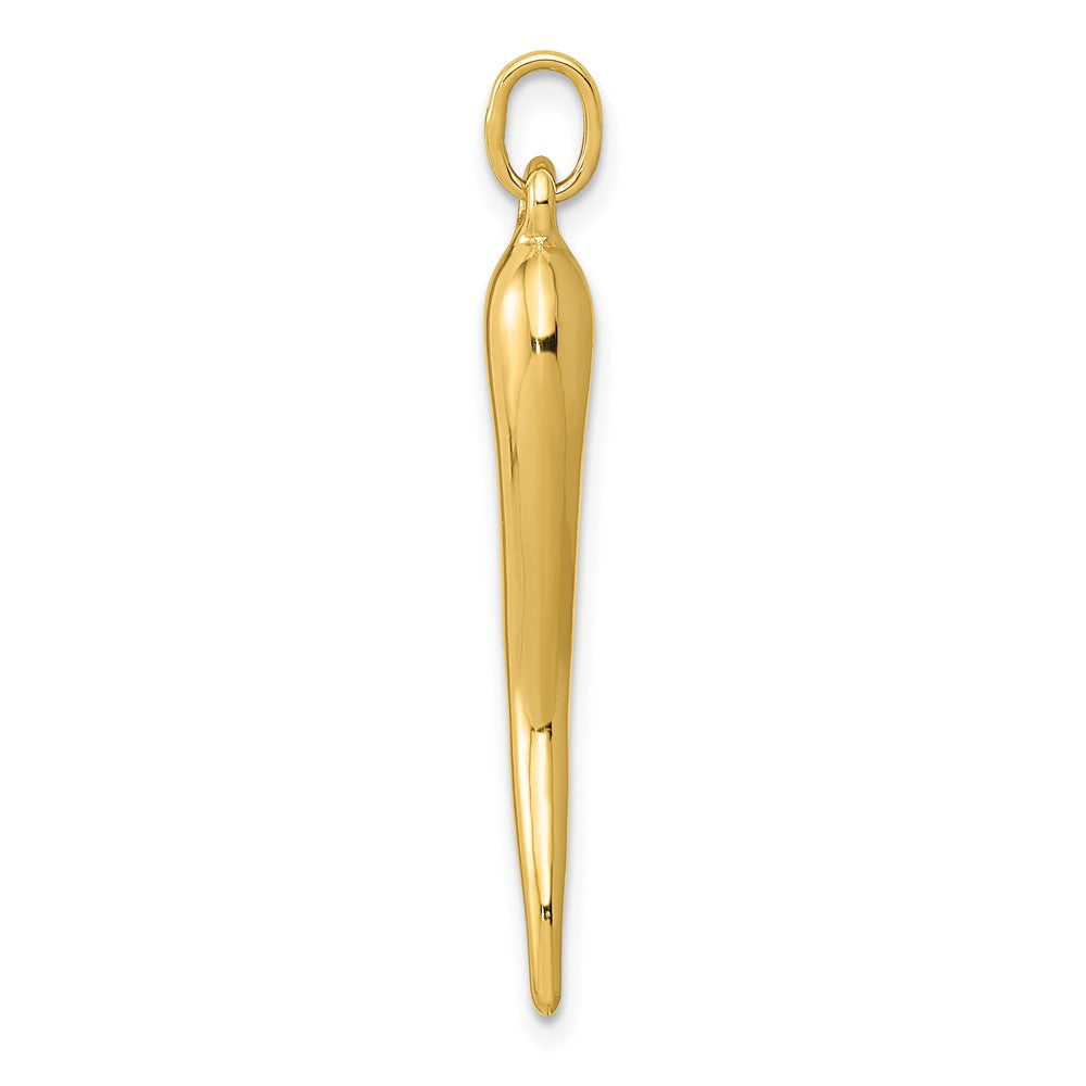 FJC Finejewelers 10 kt Yellow Gold Italian Horn Charm 30 x 5 mm
