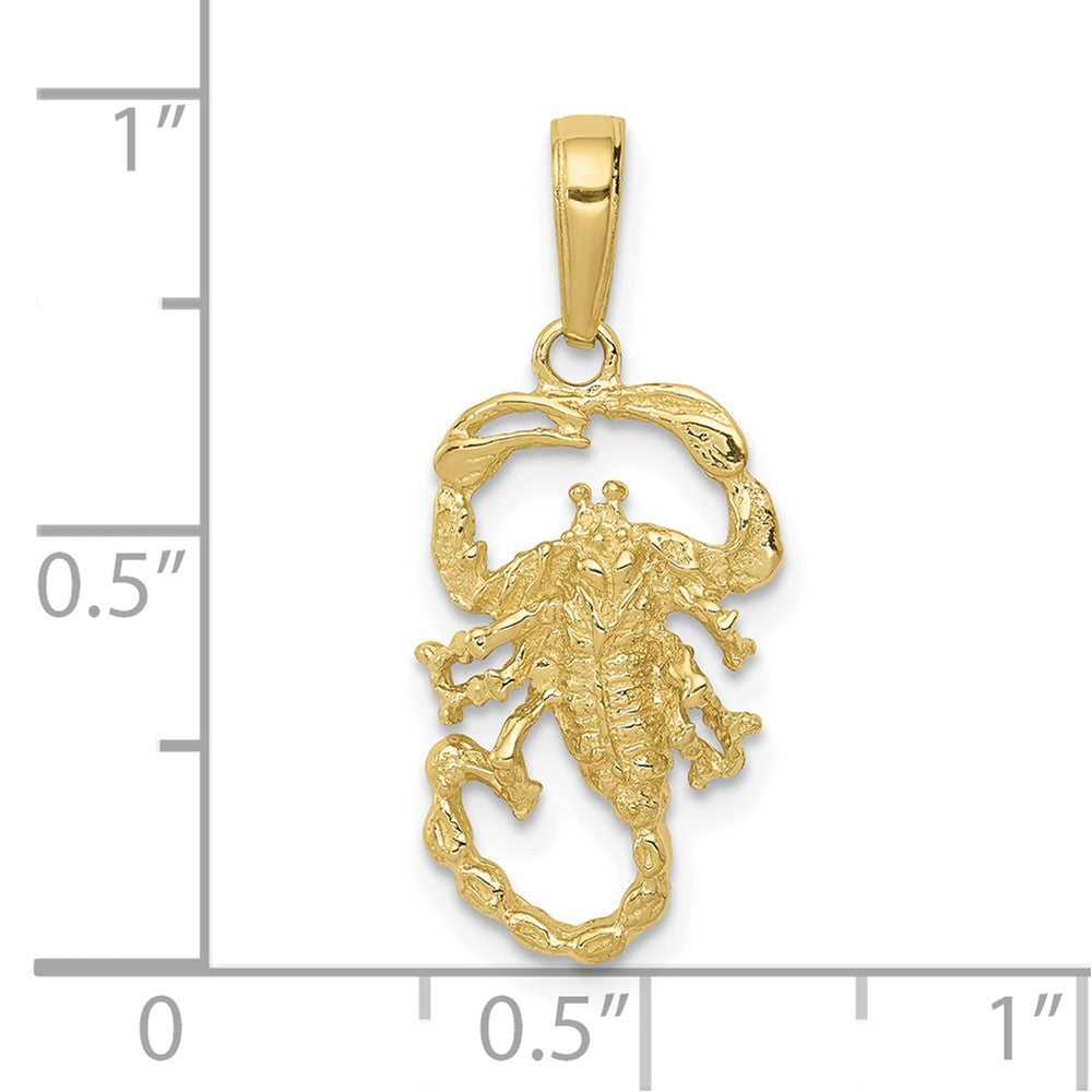 FJC Finejewelers 10 kt Yellow Gold Scorpion Charm 24 x 15 mm