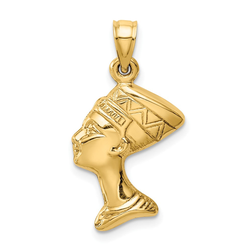 FJC Finejewelers 10 kt Yellow Gold 3-D Nefertiti Charm 26 x 14 mm