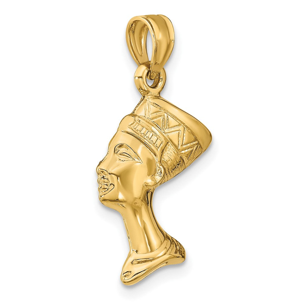 FJC Finejewelers 10 kt Yellow Gold 3-D Nefertiti Charm 26 x 14 mm