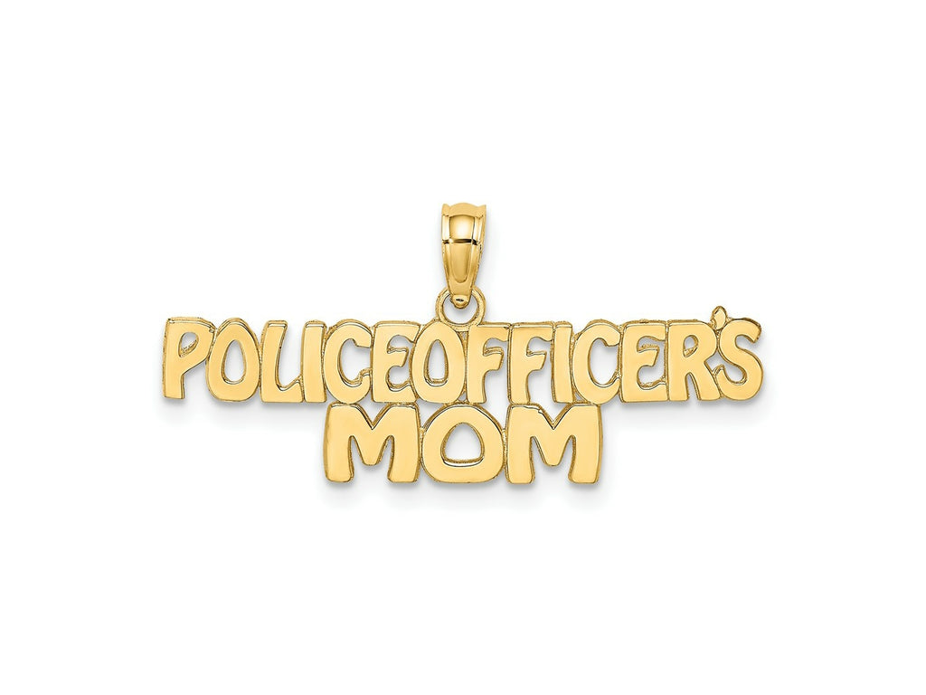 FJC Finejewelers 10 kt Yellow Gold POLICE OFFICER'S MOM Charm 8 x 32 mm